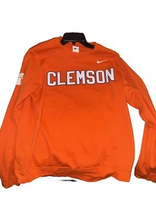 Clemson Tigers Champion White Nike Sweatshirt Crew Neck, WORN ONCE, Mens Large! - Picture 1 of 5