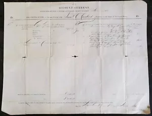 1864 1 Mar Truppe Guerra Civile Documento Conto Pagamento Totale A 267K€ RARO 20"x16" - Foto 1 di 7