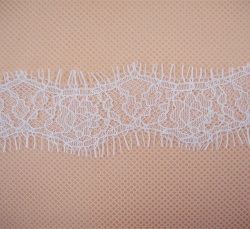 OFF WHITE Abito da sposa Chantilly ciglia pizzo bordo bianco nastro velo da sposa 1 pz