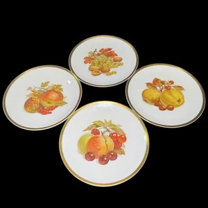 Vintage Bavaria Germany Golden Crown E & R 1886 HARVEST Pattern 7.75" Set of 4 - Picture 1 of 24