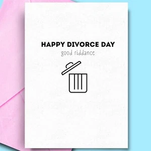 Tarjetas de Divorcio Para Él Mejor Amigo BFF Papá Hermano Tarjetas de Divorcio Divertidas Tarjetas Divertidas - Imagen 1 de 3