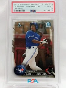 2016 Bowman Chrome Prospects 1st Vladimir Guerrero Jr. Rookie RC PSA 10 #BCP55 - Picture 1 of 2