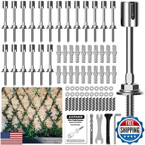 Acemaker Wire Trellis for Climbing Plants Outdoor, 20-Set Wall Trellis Kit fo - Picture 1 of 5