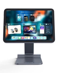 Aluminum Foldable Magnetic Holder For Apple iPad Mini 6 Adjustable Desktop Stand - Picture 1 of 27