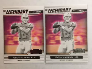 Contenders Draft 2021 Peyton Manning #13 base y lámina roja (lote de 2 cartas) - Imagen 1 de 2