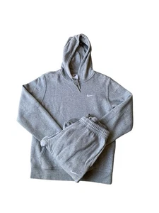 Nike Jogginghose Trainingsanzug Herren mittelgrau Hoodie 611457-063 Rundhalsausschnitt - Bild 1 von 15