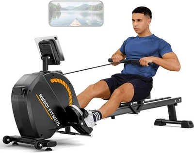 Máquinas de Remo Doble Riel Deslizante Remo Magnético con 16 Niveles de Resistencia 350 LBS Foto 1 de 4