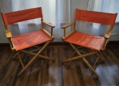 Sillas plegables vintage medalla de oro años 60 mediados de siglo directores modernos comandantes Foto 1 de 4