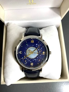 U-TREASURE Star Kirby Milky Way Wishes 36mm Watch Silver × Dark Navy Band NEW - Picture 1 of 24