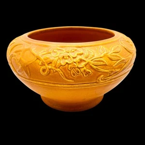 Vtg. 1920s Weller Pottery Breton Sunflower Planter Vase Matte Brown - Picture 1 of 10