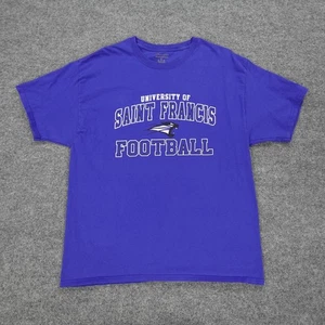 Cougars Shirt Mens XL Tee Blue University Of St Francis NCAA Logo Football Fan - Picture 1 of 14