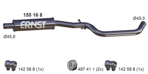 ERNST Mittelschalldämpfer 155168 für VW GOLF 5K1 1K1 521 PLUS 5M1 5 6 16V - Bild 1 von 6