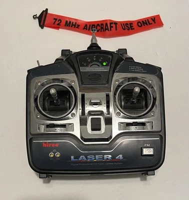 Hitec Laser 4 FM Transmisor TX R/C RC Avión o Heli Radio Control FUNCIONA Foto 1 de 4
