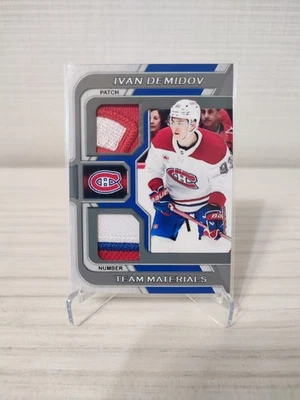 Tarjeta número parche Spectrum Ivan Demidov 2025 8/10 Montreal Canadiens #TM-ID Foto 1 de 2
