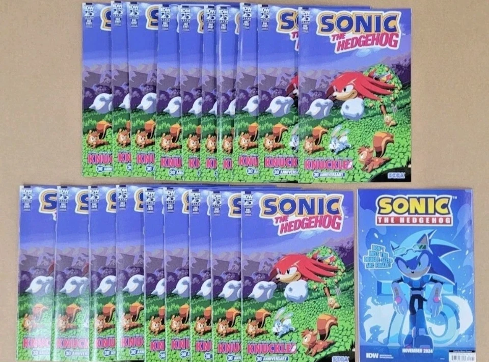 批量 20 张 SONIC THE HEDGEHOG One Shot CVR RI KNUCKLES 30 周年纪念 — 第 1/2 张图片