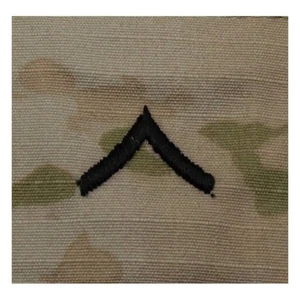 Army PVT Rank Patch – Private Sew-On OCP Insignia 2x2 Scorpion W2 - Imagen 1 de 3