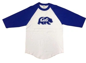 NW MEN'S PRINTED CALI BEAR CALIFORNIA FUNNY HIPSTER BASEBALL RAGLAN T-SHIRT - Picture 1 of 2
