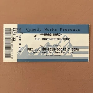 Marc Maron The Maronation Tour July 24 2015 Boulder Colorado Comedy - Picture 1 of 2