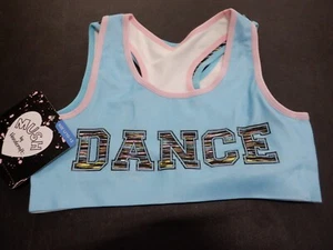 REGGISENI SPORTIVI BIMBA GRANDI 10-12 MUSH 2 PACK DANZA SENZA CUCITURE NUOVI #22439 - Foto 1 di 2