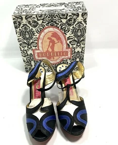 * Bordello Giggle-02 Satin Riemchensandalen, (GIG02/Bblu/Sat), Größe 8 - Bild 1 von 8