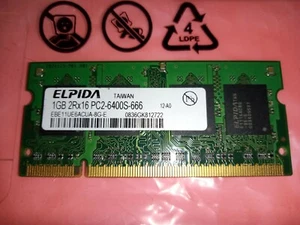 ELPIDA 1GB 2Rx16 PC2-6400S-666 DDR2 RAM - Picture 1 of 1