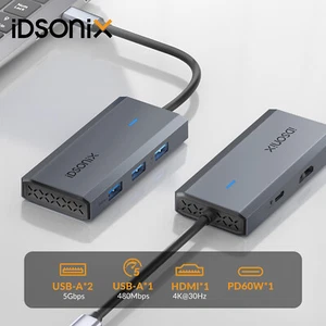 USB C Hub 5 in 1 Adapter - USB 3.0 Hub Port HDMI 4K PD 60W für MacBook Air/Pro - Bild 1 von 9