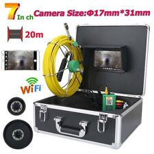 7" 20M WiFi Industrial Pipe Sewer Inspection Video Camera IP68 1000TVL with APP