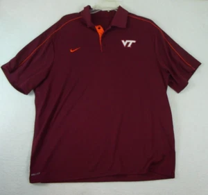Camisa polo de manga corta Virgina Tech Hokies Nike Dri Fit para hombre talla XL - Imagen 1 de 11