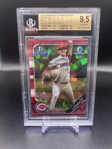 Nick Lodolo 2019 Bowman Draft Sapphire Chrome Red Refractor #/5 BGS Gem Reds 1st - Bild 1 von 2