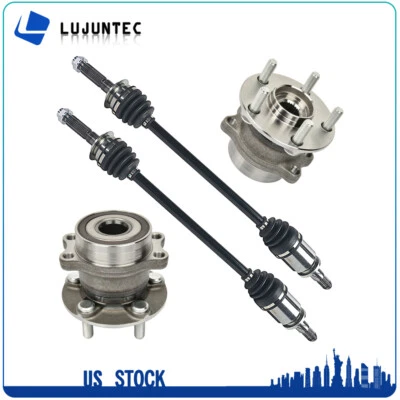 (4) For Subaru Forester 2014-2018 2016 Rear CV Axle Shaft + Wheel Hub Bearing - Image 1 of 4