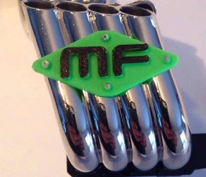Axial SMT10 Scale Magnaflow Exhaust Header Plates - Green! - Picture 1 of 3