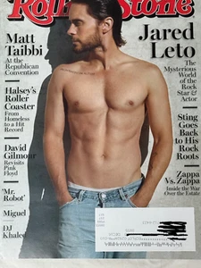 Rolling Stone Magazine August 2016 Jared Leto Sting Zappa - Picture 1 of 2