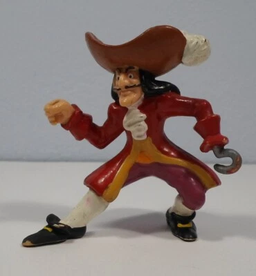 BULLYLAND DISNEY PETER PAN CAPTAIN HOOK 3'' FIGURE FIGURINE NEVER LAND w/o SWORD - Image 1 of 4