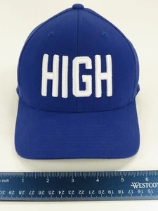 Divertido Sombrero Gorra de Pelota Bordada "Alta" One Ten 110 Flexfit Tech Azul Gancho y Lazo - Imagen 1 de 9