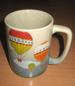 Vintage Otagiri Japan Hot Air Balloon Ceramic Mug 9 oz - Picture 1 of 4