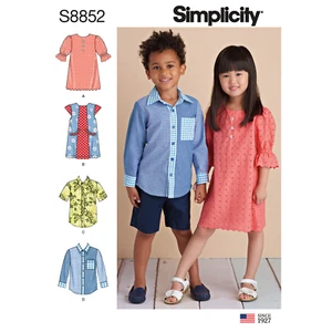 Simplicité Modèle S8852 Robes Et Chemise Pour Enfant - Bild 1 von 2
