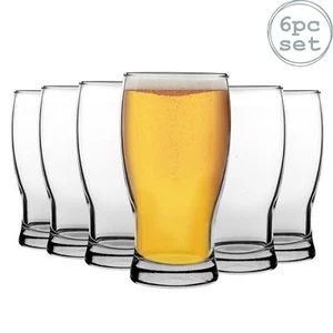 6x Belek Tulip Pint Beer Glass Large Bulb Shape Craft Beer Ale Glasses 580ml - Picture 1 of 5