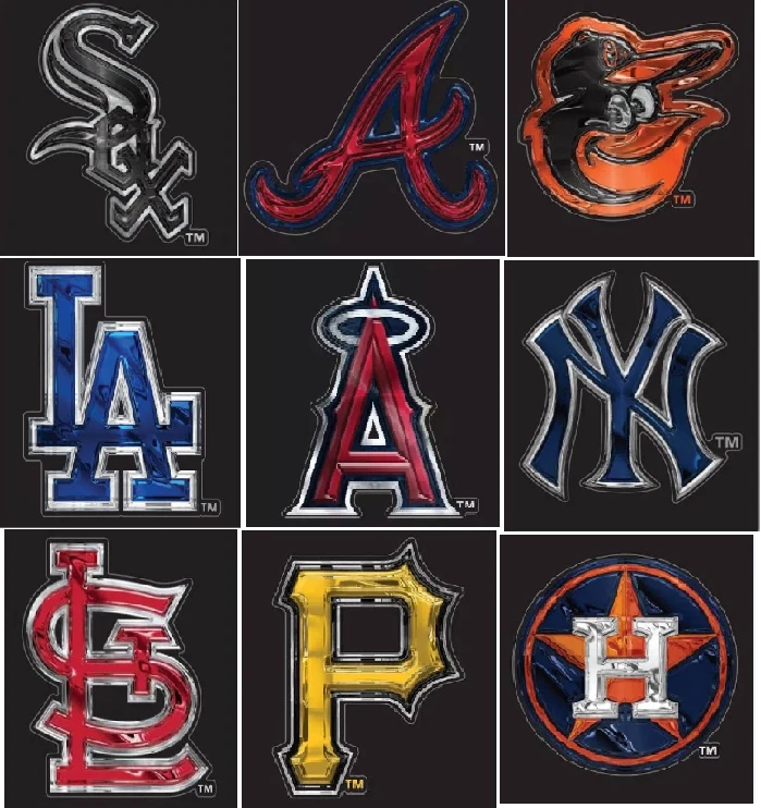 New MLB Premium Vinyl Die Cut 3-D Decal Sticker Emblem - Image 1 of 1