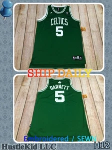 Vintage VTG Adidas NBA Boston Celtics Kevin Garnett #5 SEWN Men Jersey XL XLARGE - Picture 1 of 11