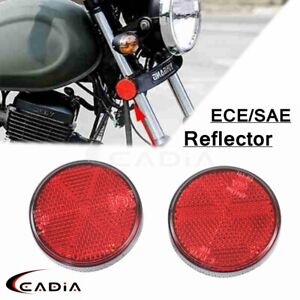 6mm Motorcycle Round Reflector Reflectives Safety Warning For Dirt Bike ATV Bike