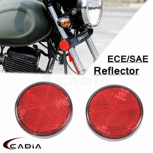 2pcs Round Reflector Side Marker Reflective Safety Warning For Dirt Bike Trailer - Picture 1 of 7