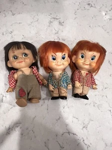 Big Eyed Forsum Doll Lot Of 3 Vintage 1960’s Japan - Picture 1 of 9