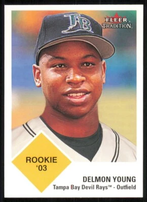 2003 Fleer Tradition Update #295 Delmon Young ROO RC - Image 1 of 2