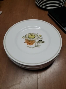 9 Wedgwood Susie Cooper C2002 Sunflower 10.5" Dinner Plates Euc Bin 150 - Picture 1 of 12