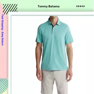Tommy Bahama Paradiso Polo Short Sleeve, Atlantis Teal, L - Picture 1 of 2