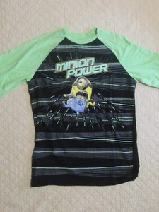 Despicable Me Minion Made Kids T-Shirt Short Sleeve Black/Green Size XL (14-16) - Picture 1 of 5