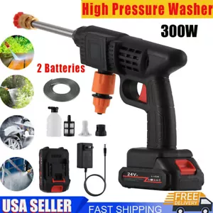 Portable Cordless Electric High Pressure Water Spray Gun Car Washer Cleaner Tool - Picture 1 of 12