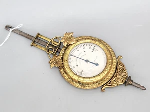 Antique Ansonia Fast Slow Adjustable Wall Clock Brass Pendulum 4oz USA - Picture 1 of 4