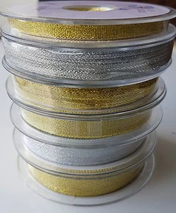 Gold & Silber Deko Lurex Band von SR verschiedene Größen PREMIUM QUALITÄT - Bild 1 von 5