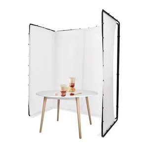 Soporte de telón de fondo de fotografía + kit de tela blanca para decoración de fondo de estudio fotográfico - Imagen 1 de 22